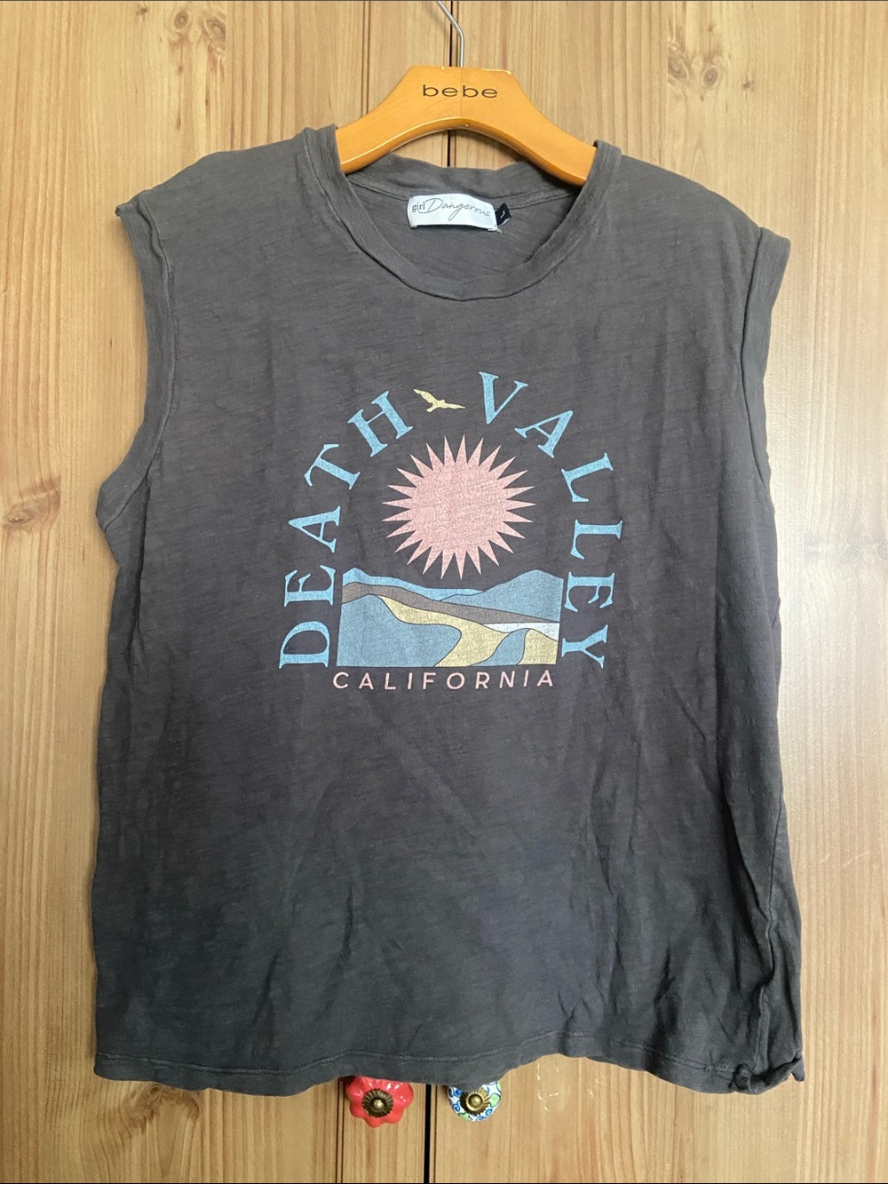 Girl Dangerous Free People Muscle Tee Tank Death Valley EUC L